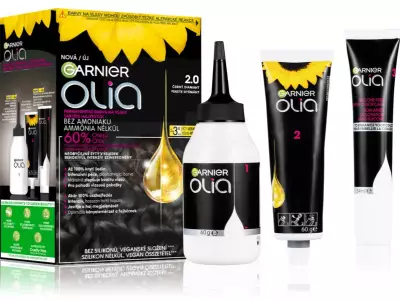 Garnier Olia Big Kit tinte permanente para cabello tono 2.0 Black Diamond